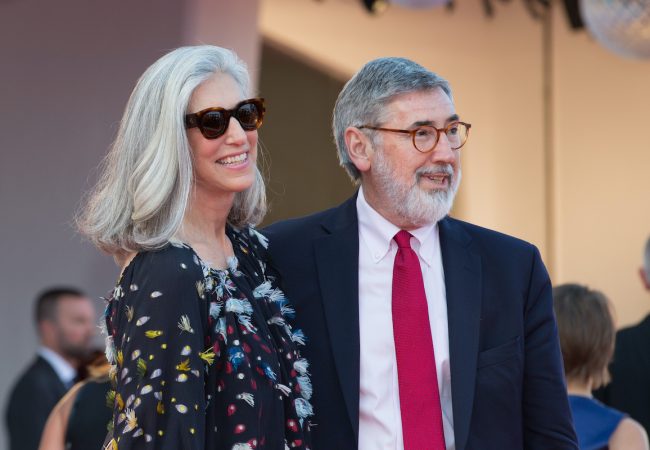 John Landis and wife, Deborah Nadoolman Landis at the Downsizing premiere and Opening Ceremony, 74th Venice Film Festival